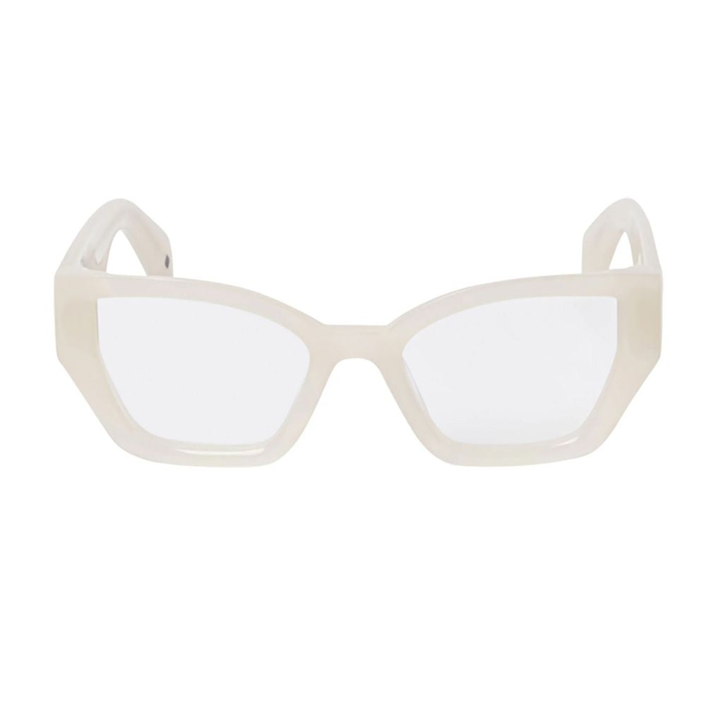 Oerj07Q Style 7Q Squared Geometric Sunglasses In Glossy Beige Acetate