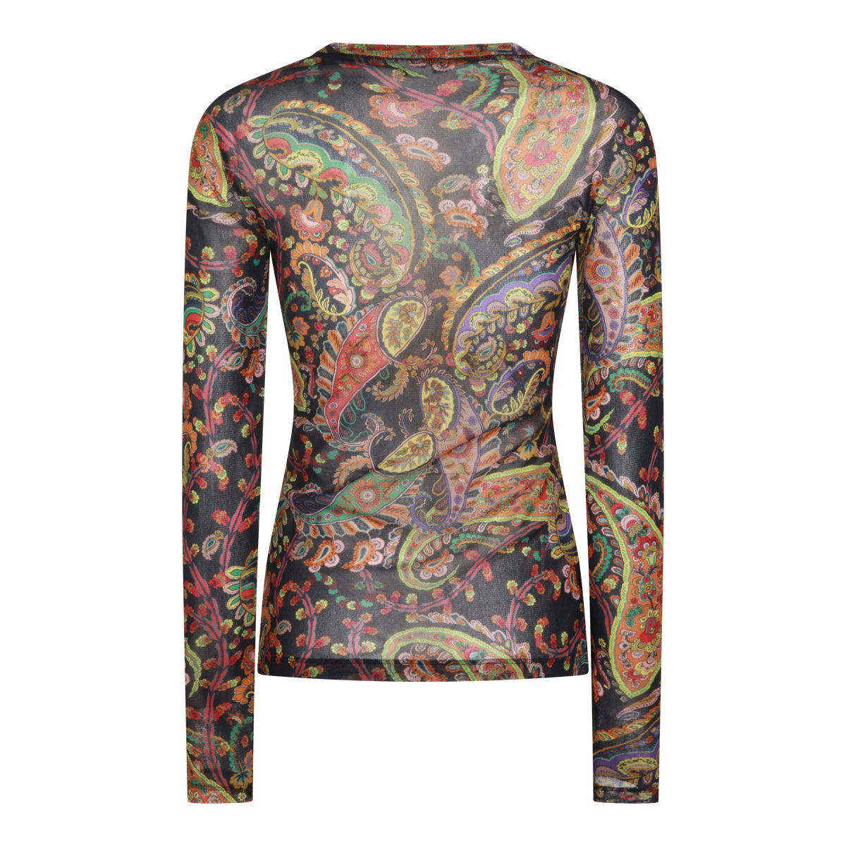 Multicolor Printed Long-Sleeve Top