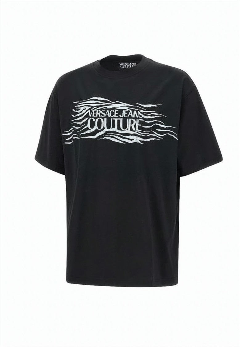 Relaxed-Fit Black Graphic Print T-Shirt