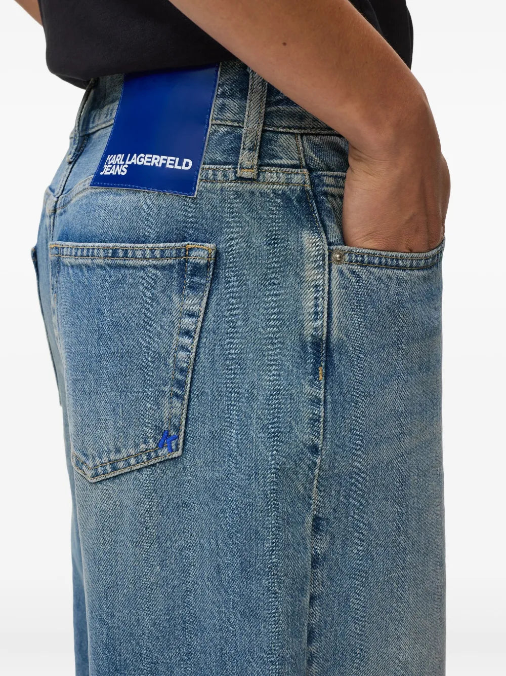 Straight-Cut Denim Jeans With Five-Pocket Styling