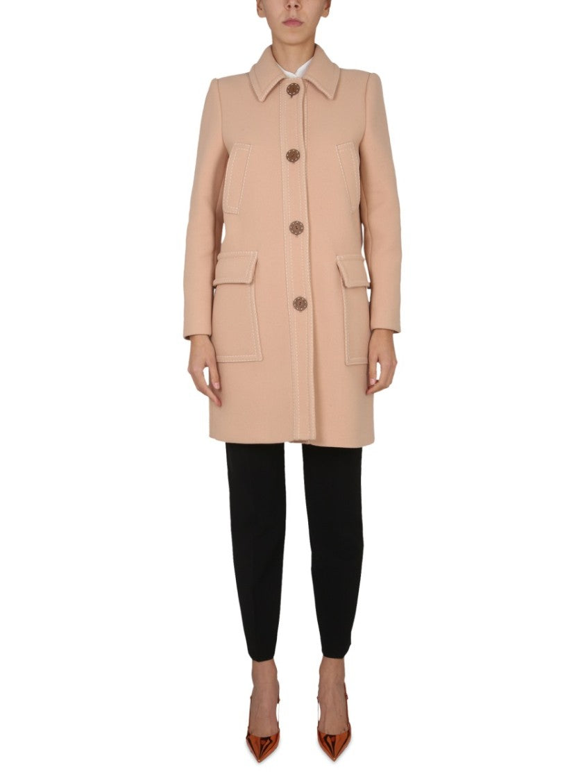 Short Virgin Wool Coat