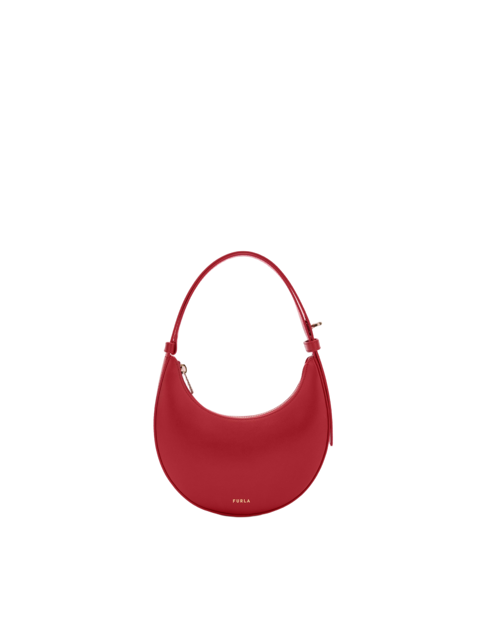 Delizia Mini Leather Hobo Bag, Red