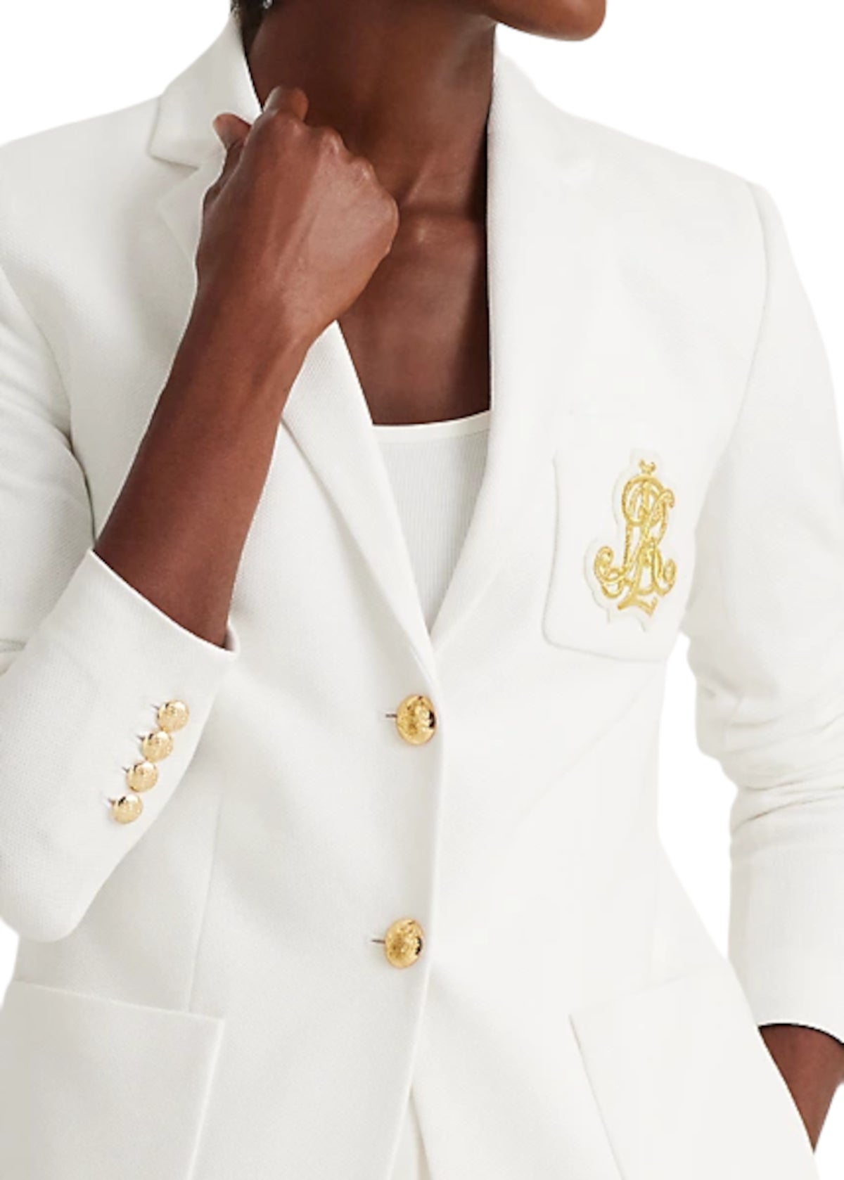 White Sportswear Pique Lined Jacket