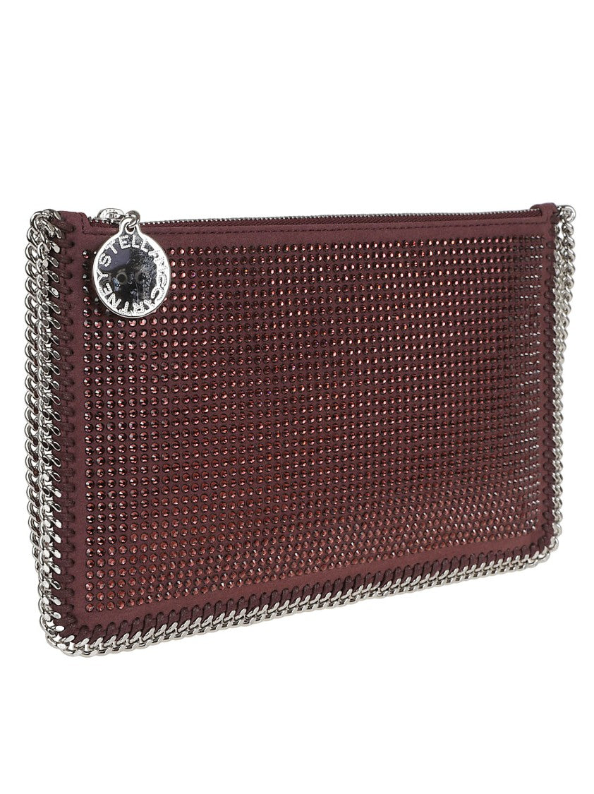 Textured Burgundy Clutch Bag