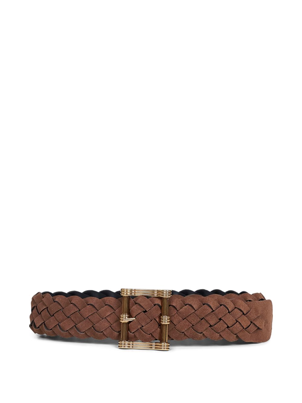 Reversible Woven Belt With Gold-Tone Pin Buckle