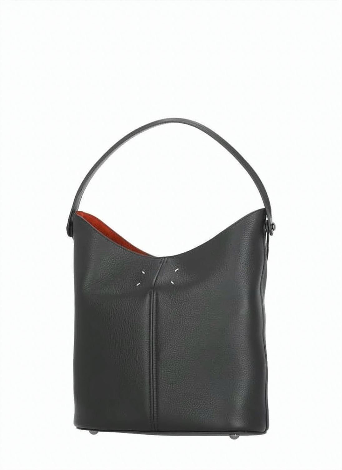 Structured Black Calf Leather Tote Bag