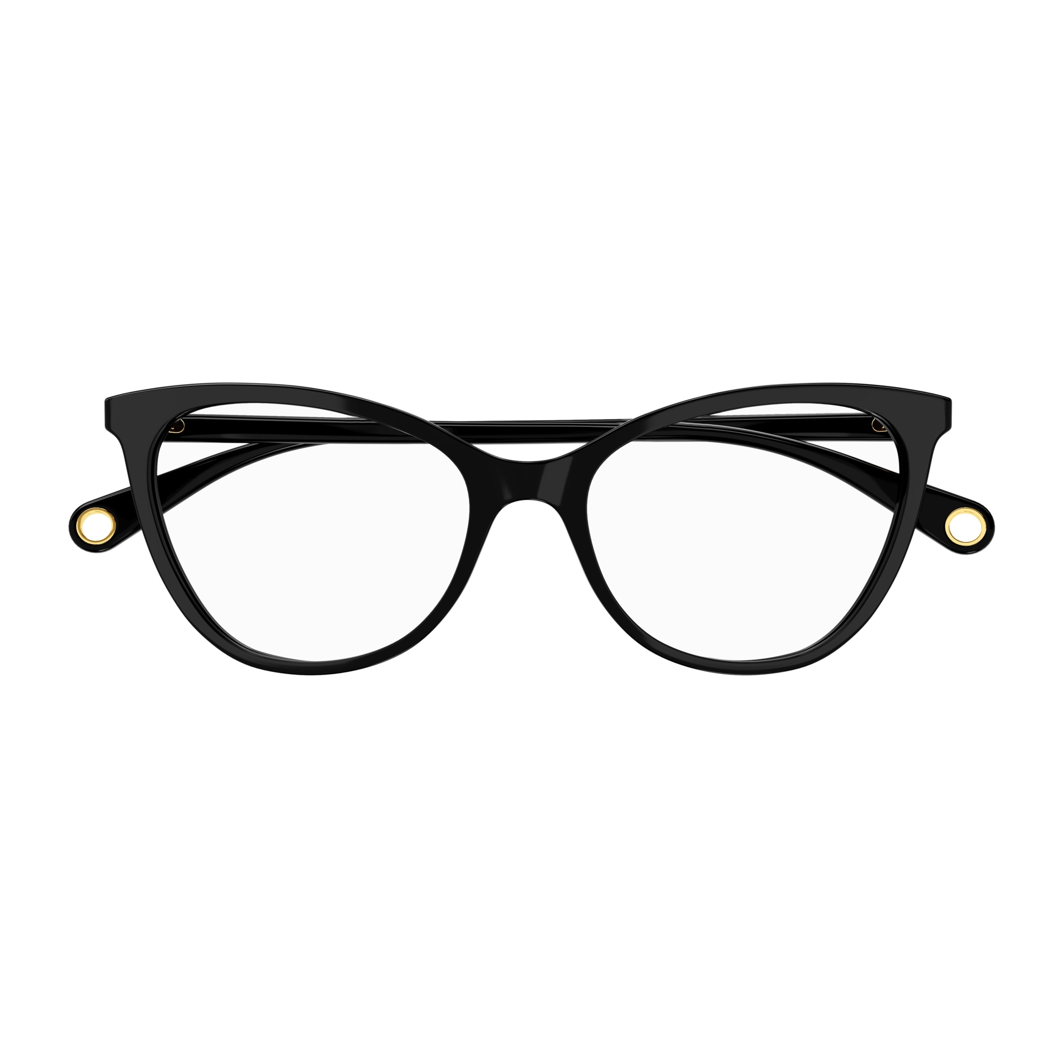Gg1079o Glossy Black Acetate Cat-Eye Eyeglasses