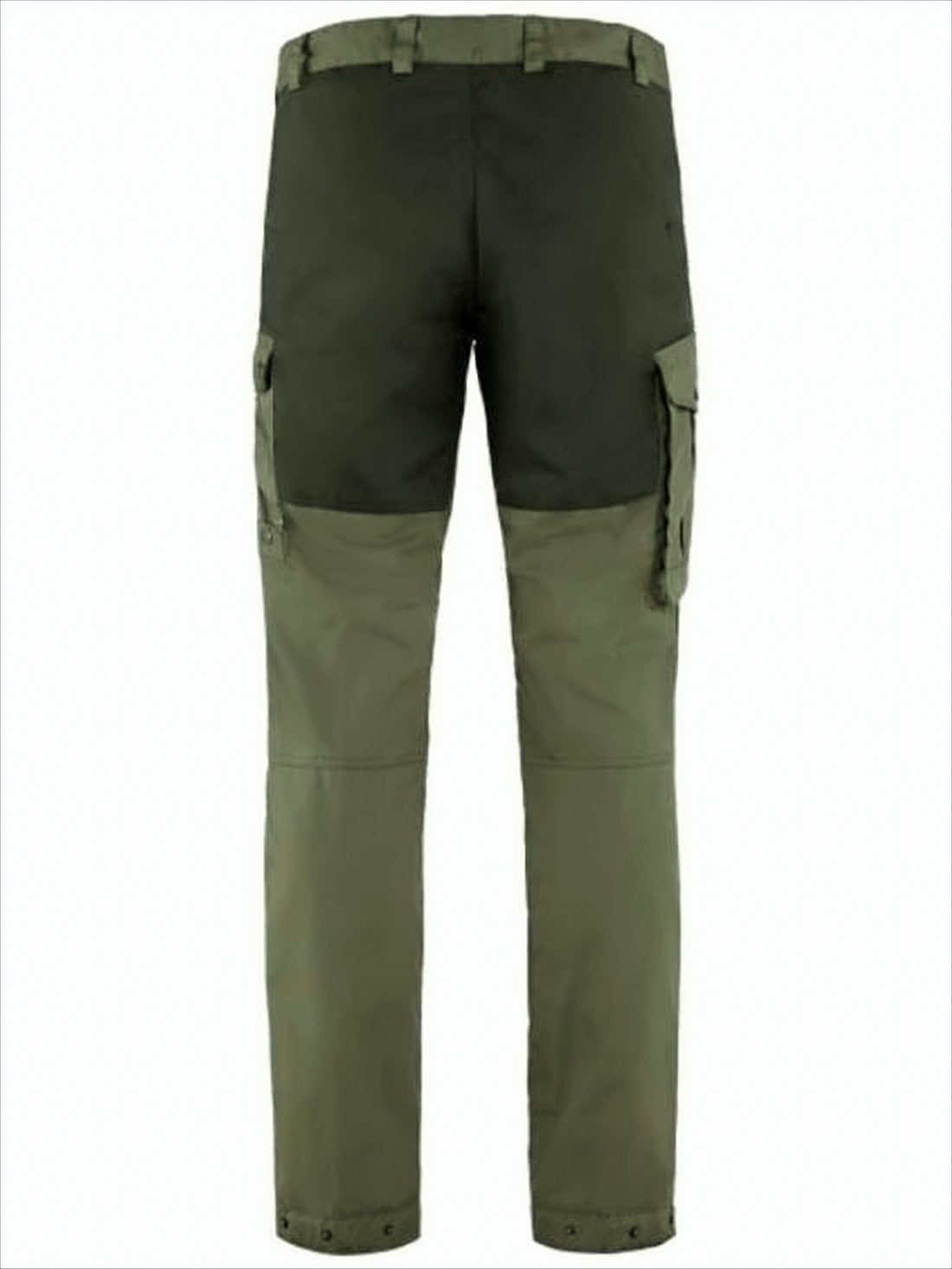 Two-Tone Straight Pants with Reinforced Details