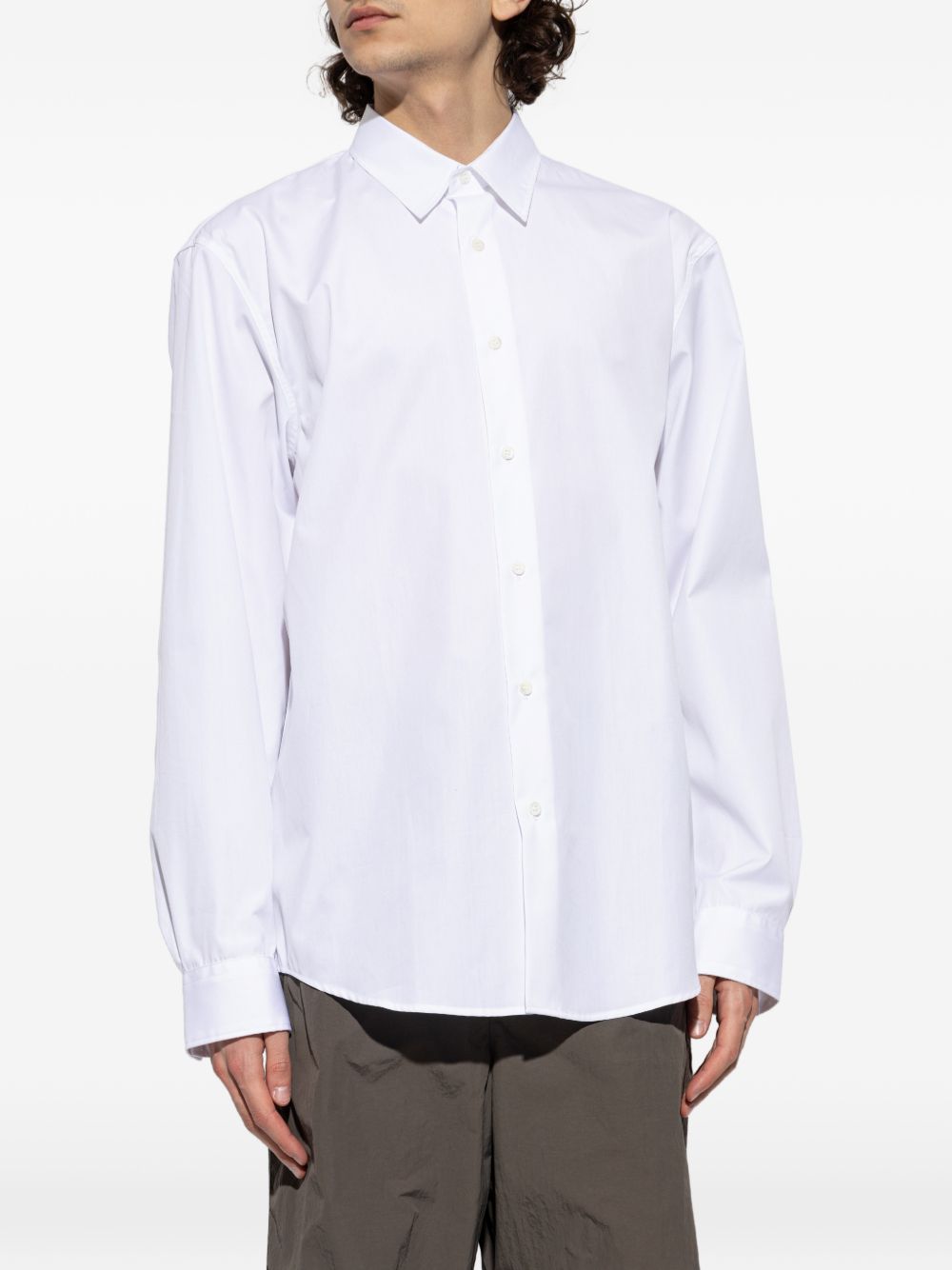 Crisp White Shirt With Button Fastening
