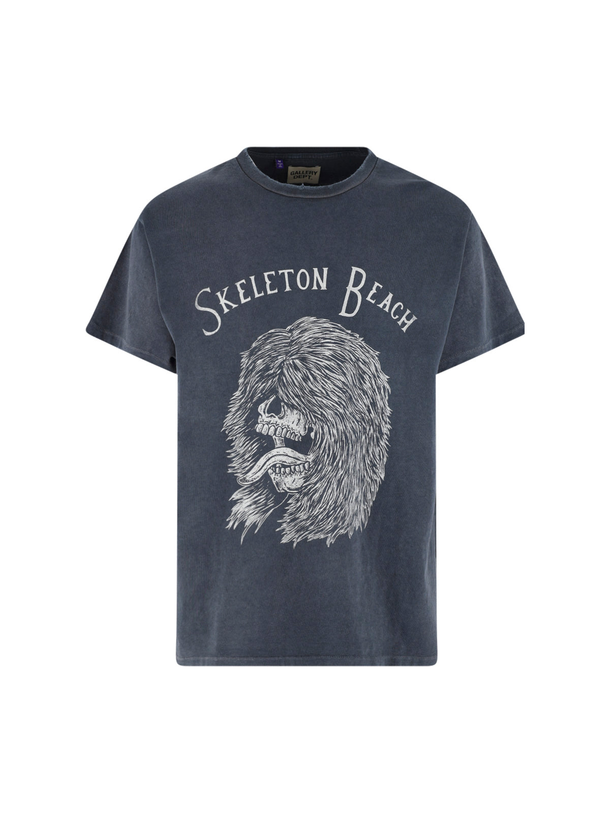 Black Skeleton Beach Graphic T-Shirt