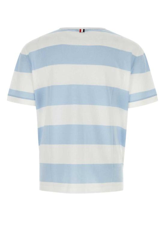 Striped Short-Sleeve T-Shirt With Tricolor Ribbon Details