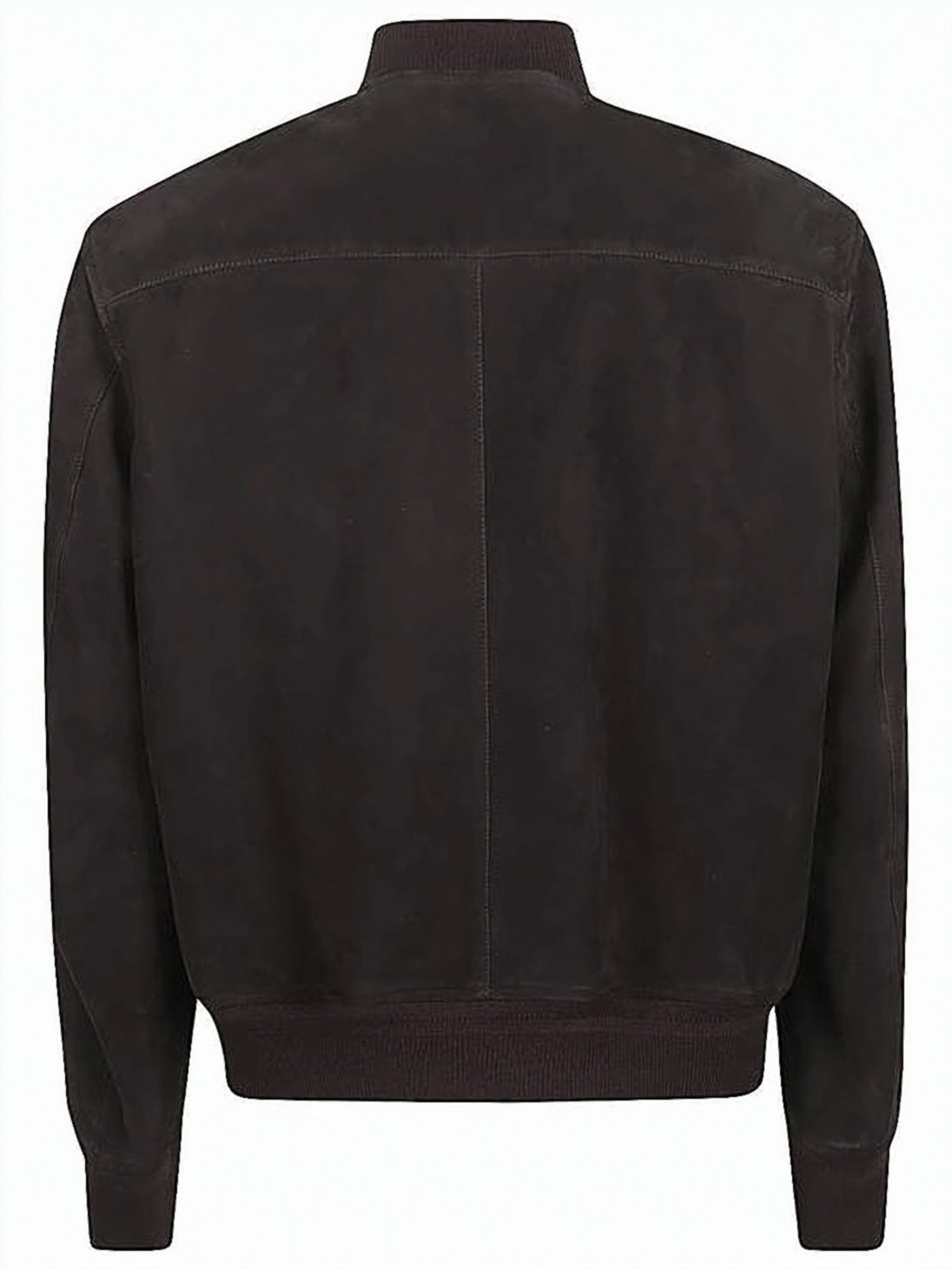 Brown Bomber Jacket in Smooth Lambskin Leather