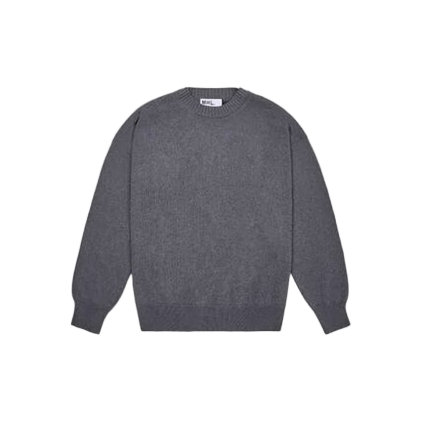Classic Crew Neck Sweater with Ribbed Detailing
