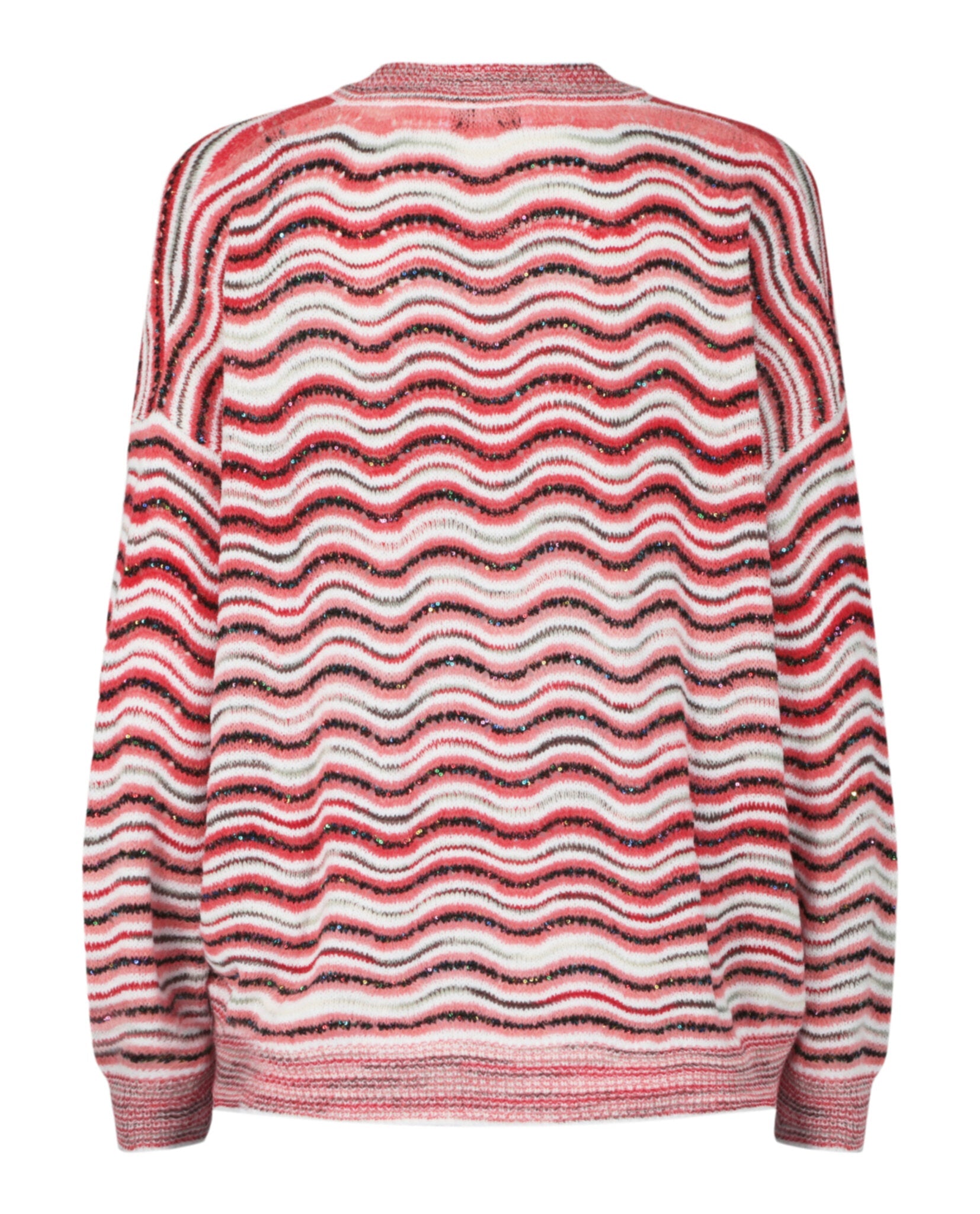Sequin Striped Oversized Sweater
