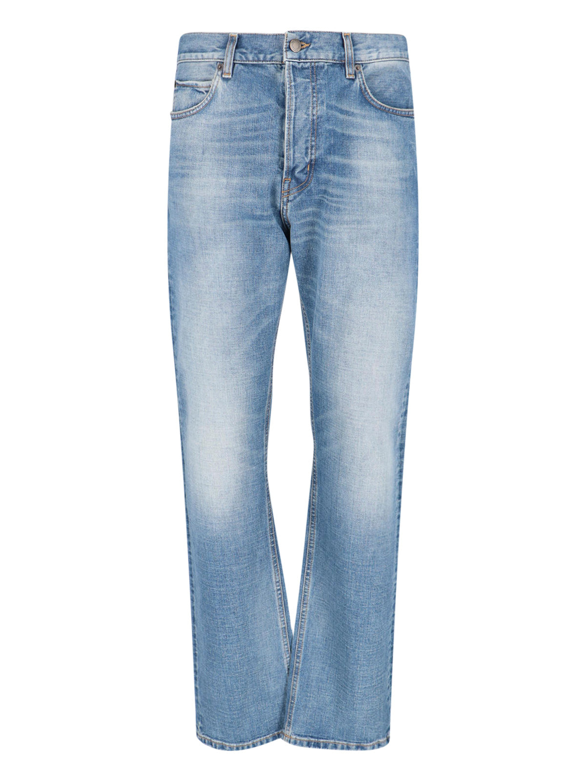 Blue Blake Mid-Rise Straight Denim Jeans