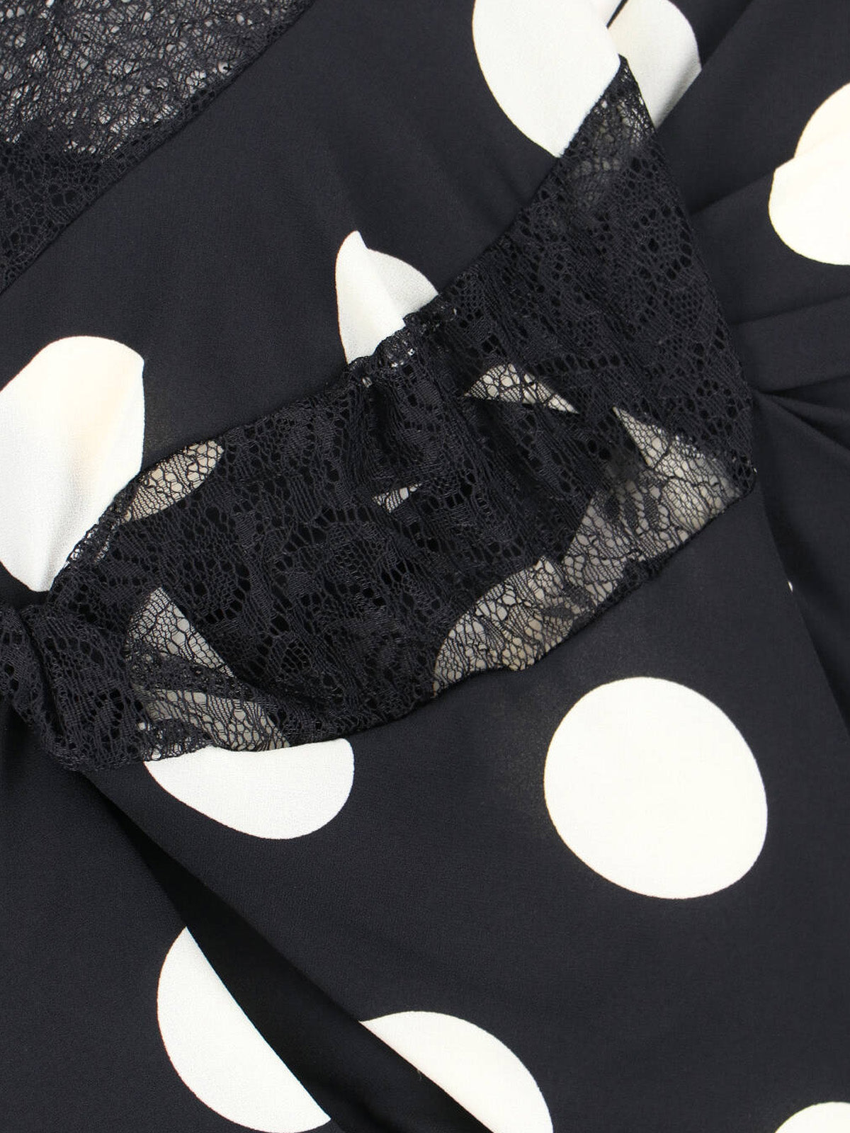 Black Polka Dot Asymmetrical Midi Dress