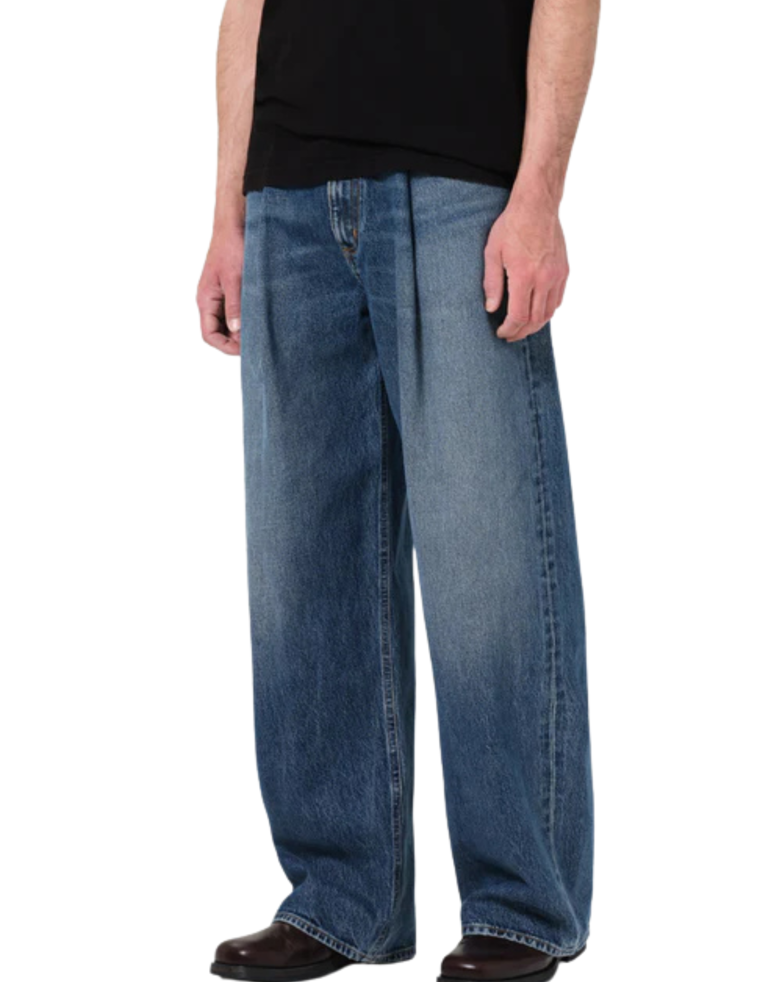 Brenton Mid-Rise Wide-Leg Jeans