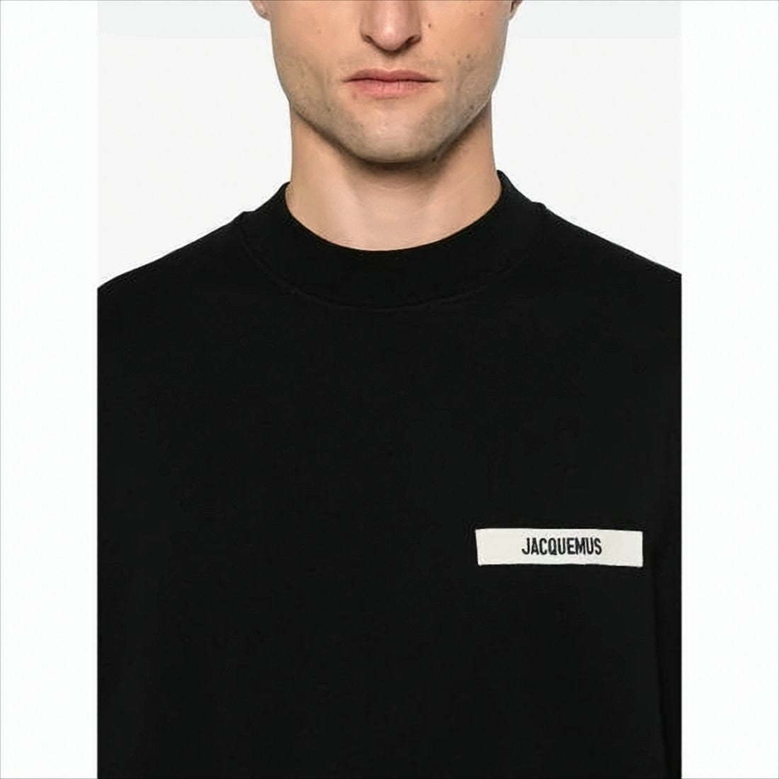 Relaxed Fit Long-Sleeve Shirt with Minimalist Patch Detail