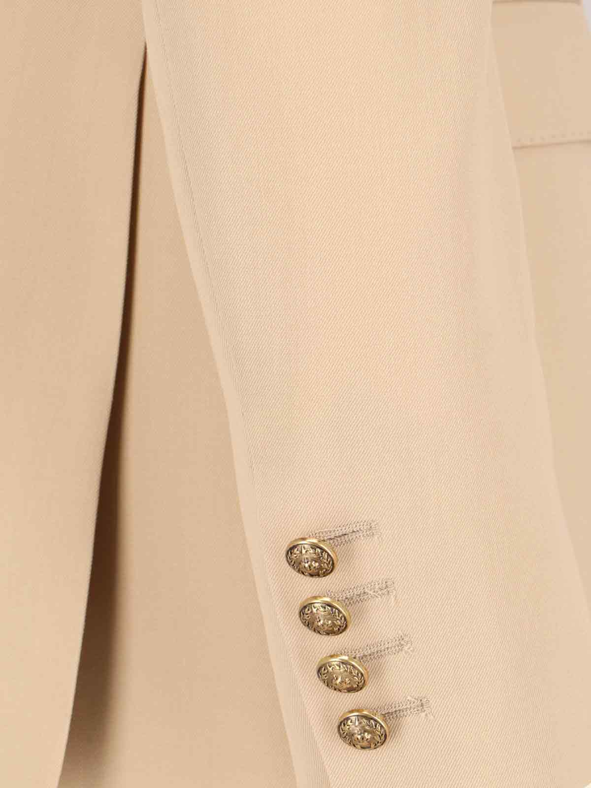 Beige Classic Tailored Structured Jacket