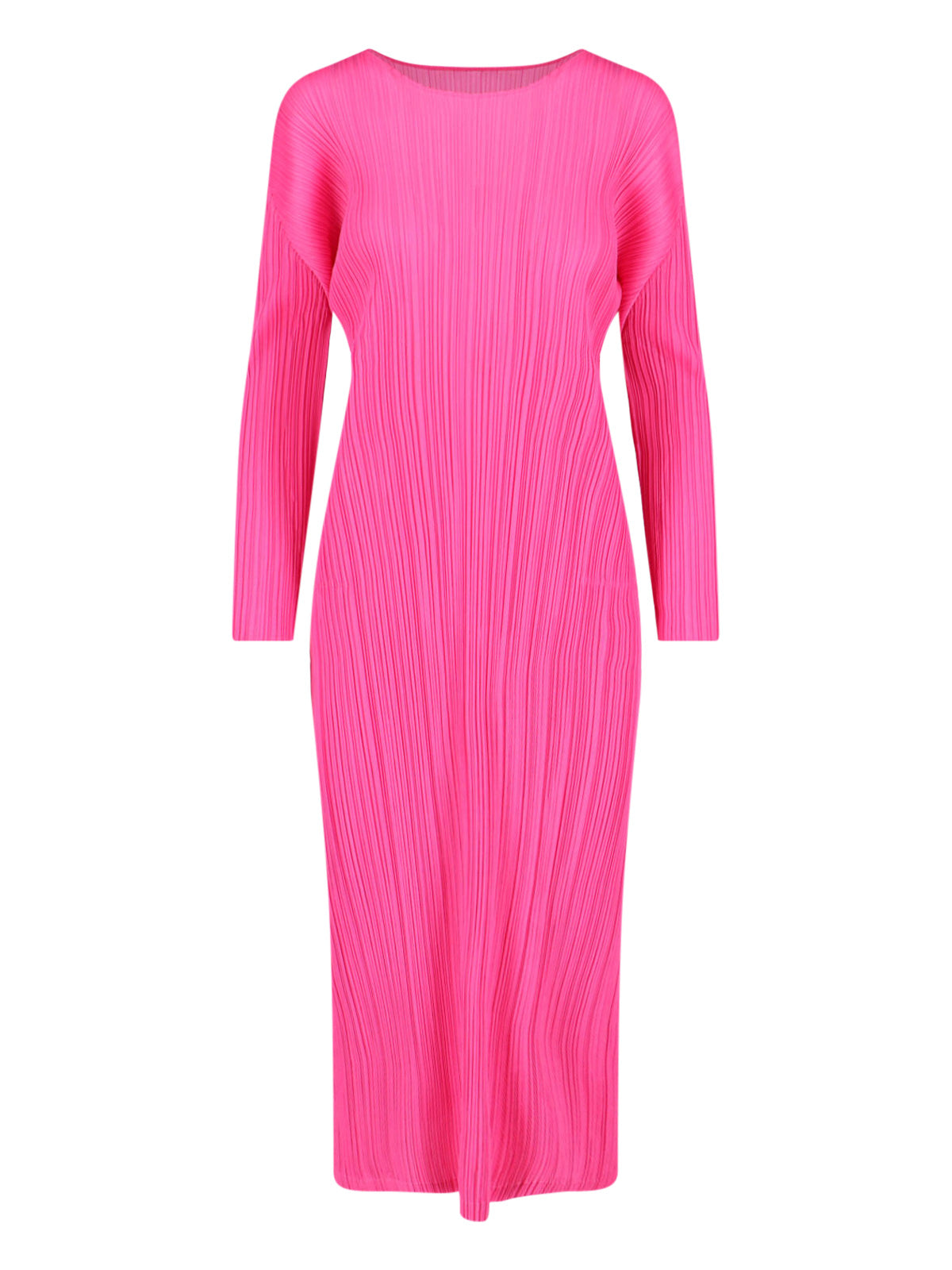 Pink Pleated Midi Dress