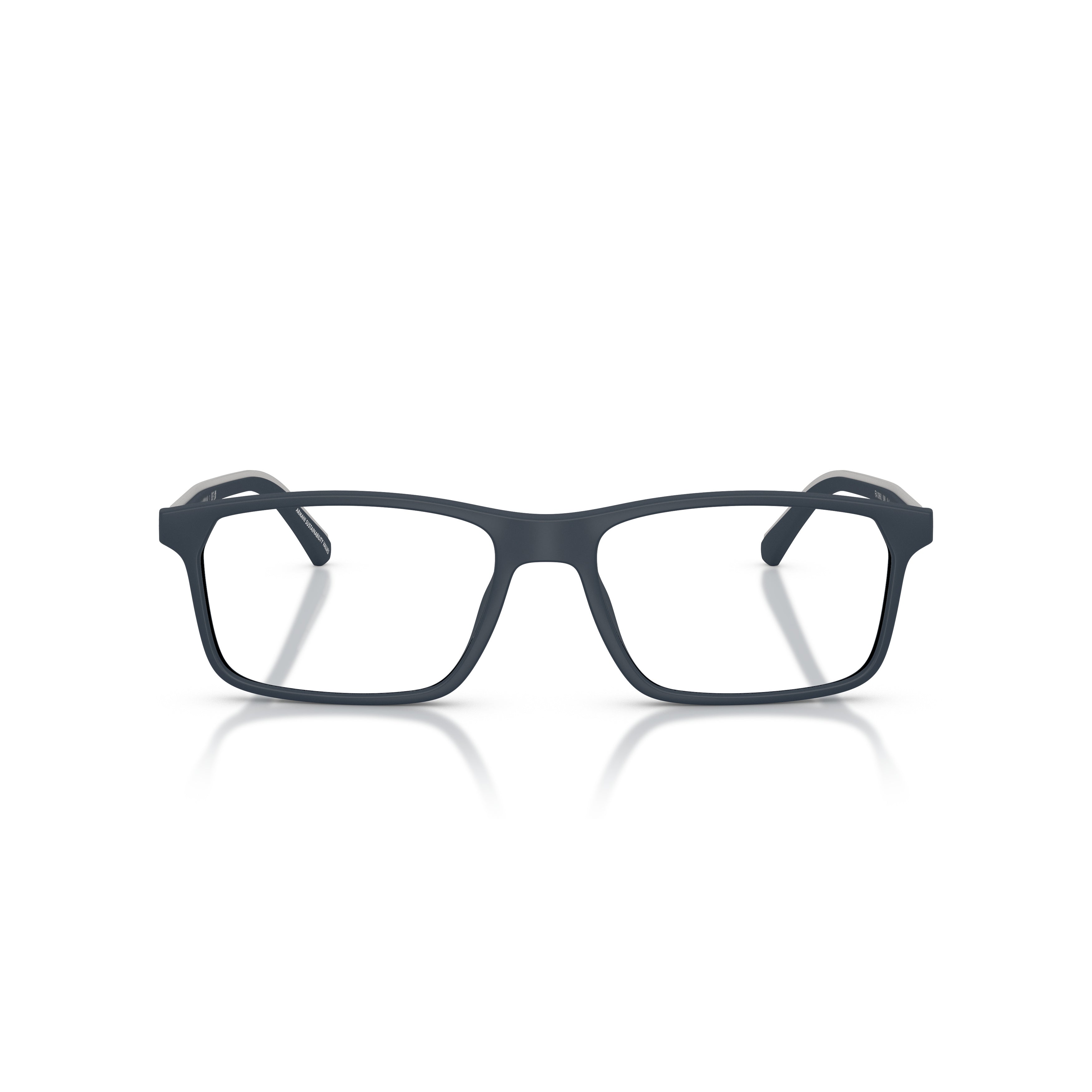 0ea3266u Rectangular Matte Black Eyeglass Frames with Subtle Branding