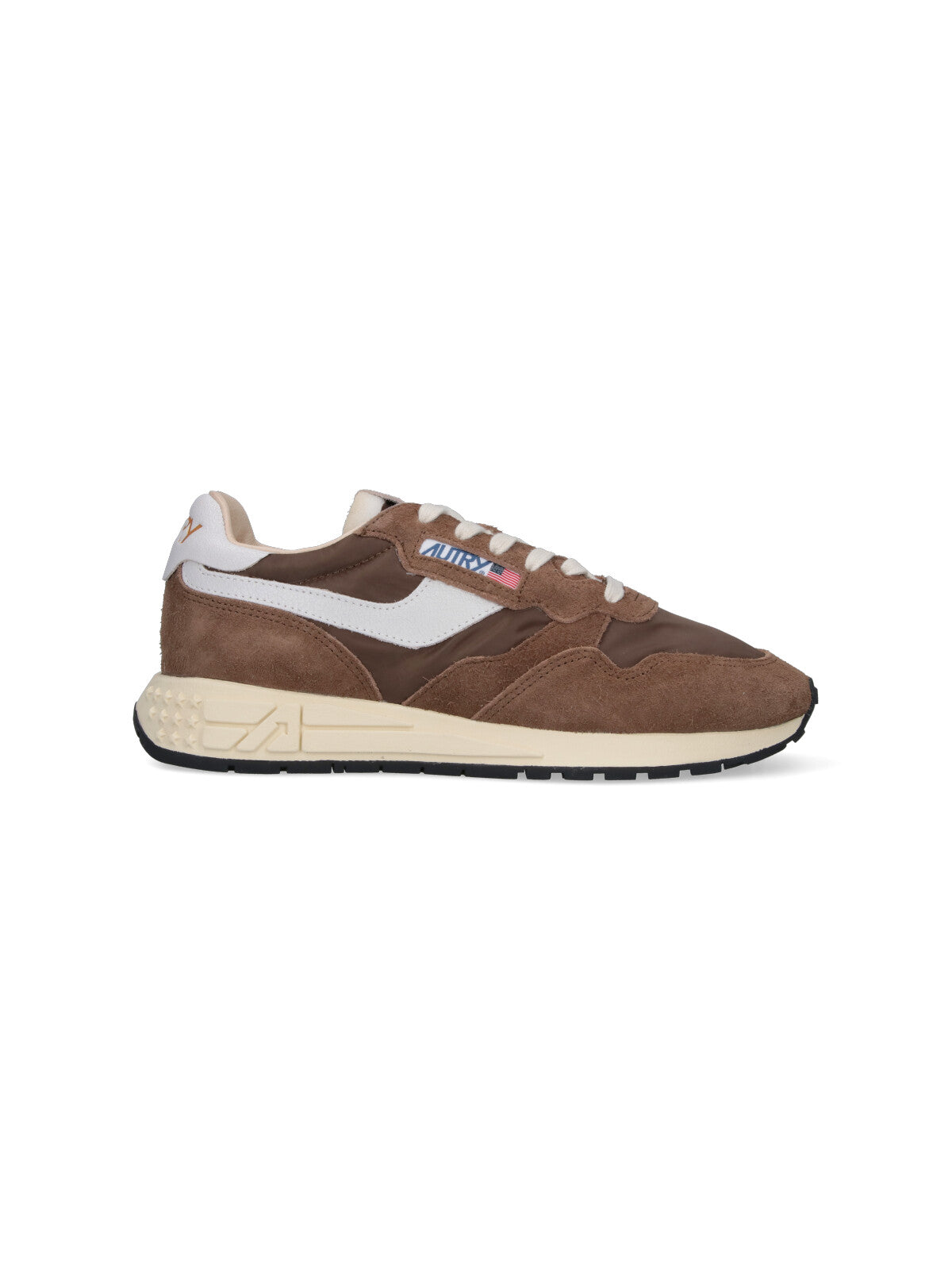 Brown Leather Sneakers With Timeless Design