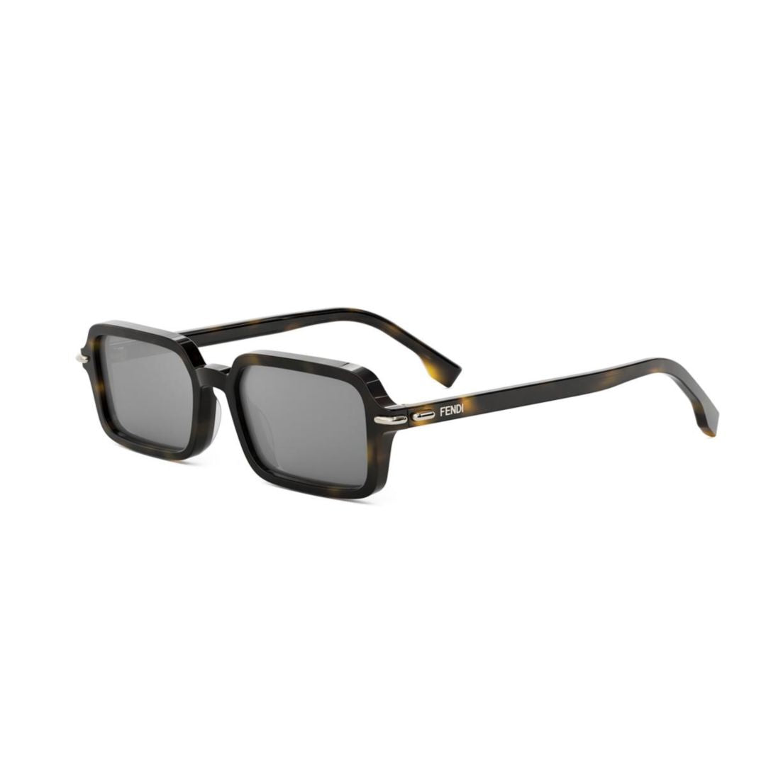 Fe40174i Rectangular Tortoiseshell Sunglasses