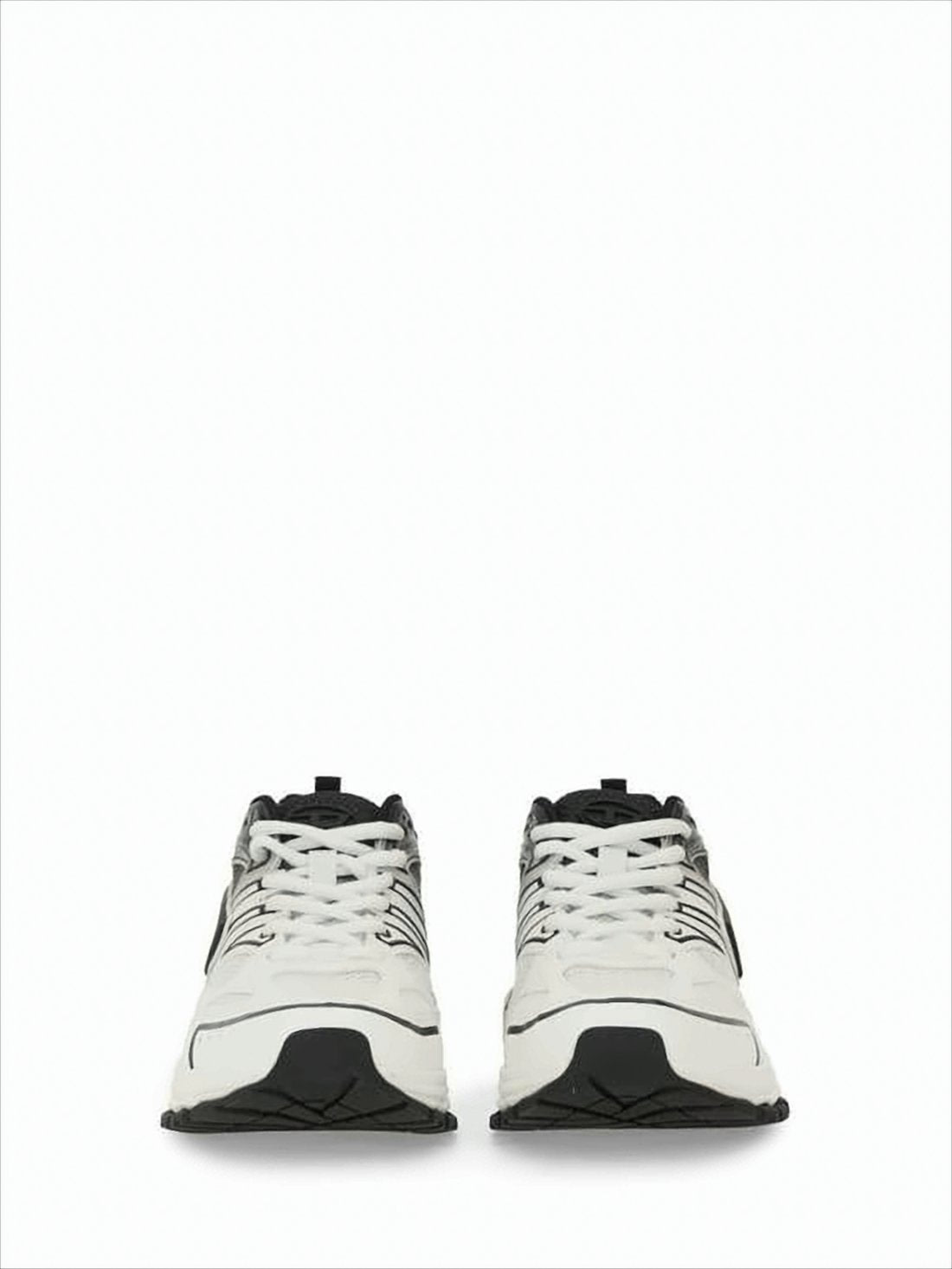 Dynamic Black and White Sneakers