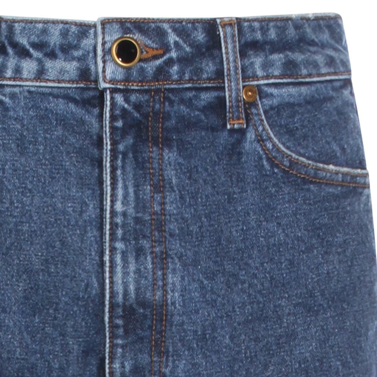 Straight-Leg Denim Jeans with Classic Five-Pocket Design