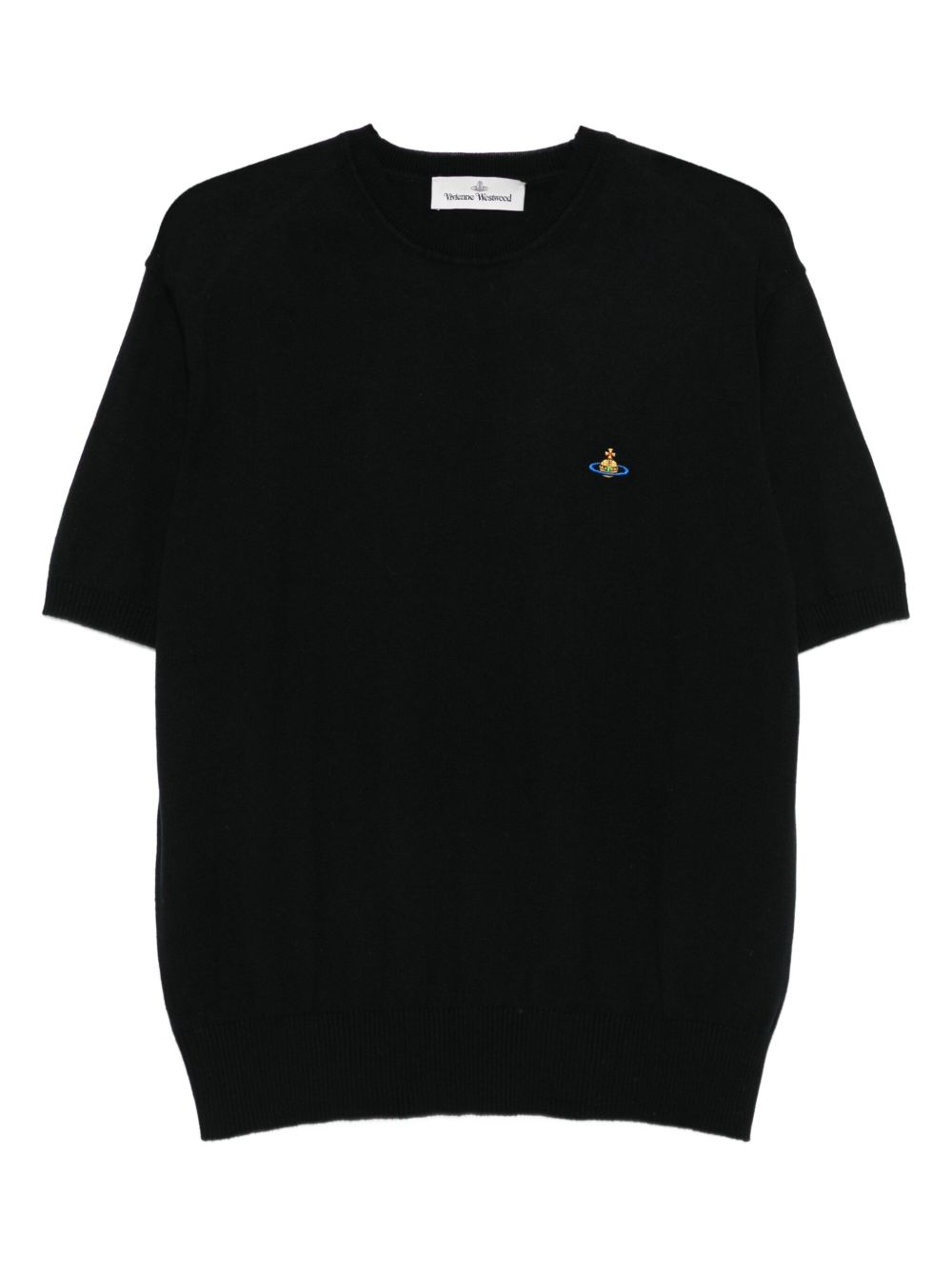 Short-Sleeved Sweatshirt in Organic Cotton-Cashmere Blend