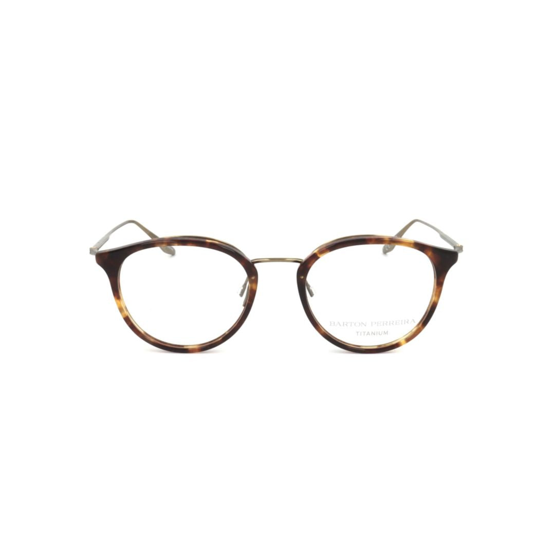 Bp5095 480lz Round Tortoiseshell Pattern Eyeglasses with Thin Metal Temples