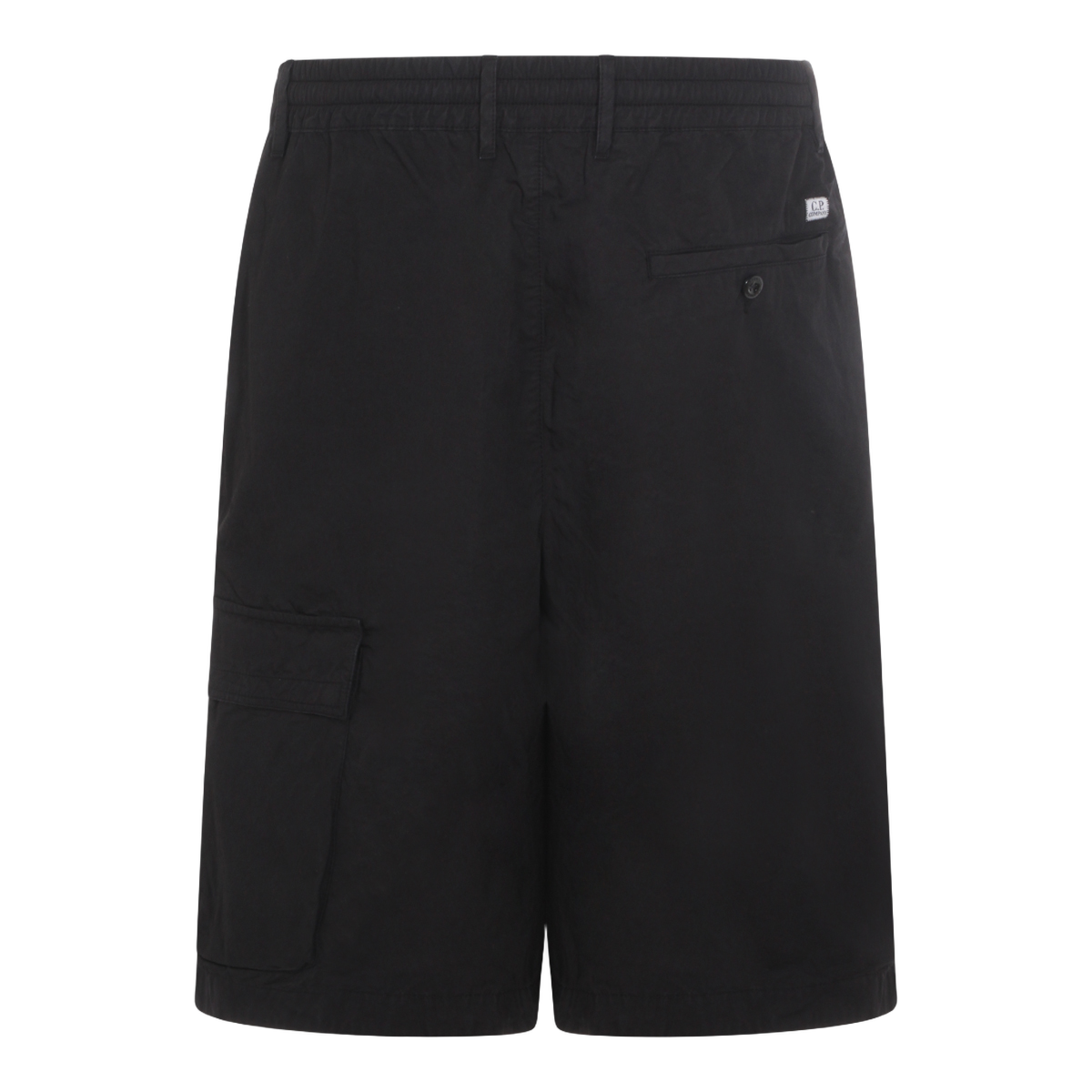 Structured Black Shorts with Cargo Pocket
