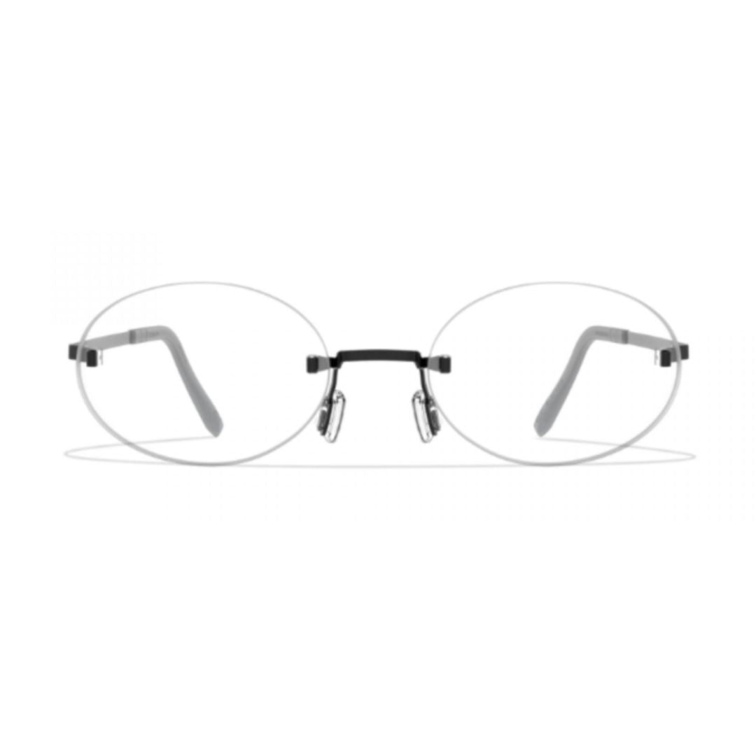 Bf941 Aero A-N Rimless Oval Eyeglasses with Black Titanium Temples