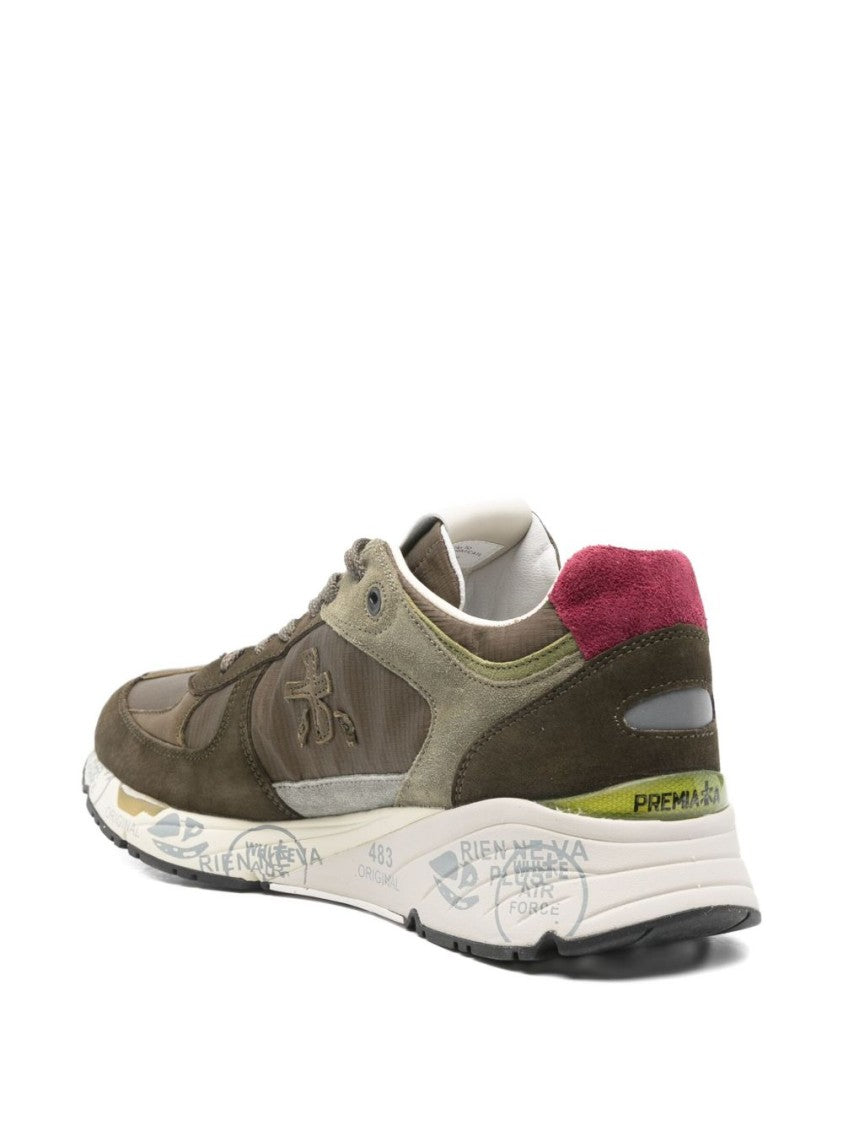 Premium Green Leather Sneakers