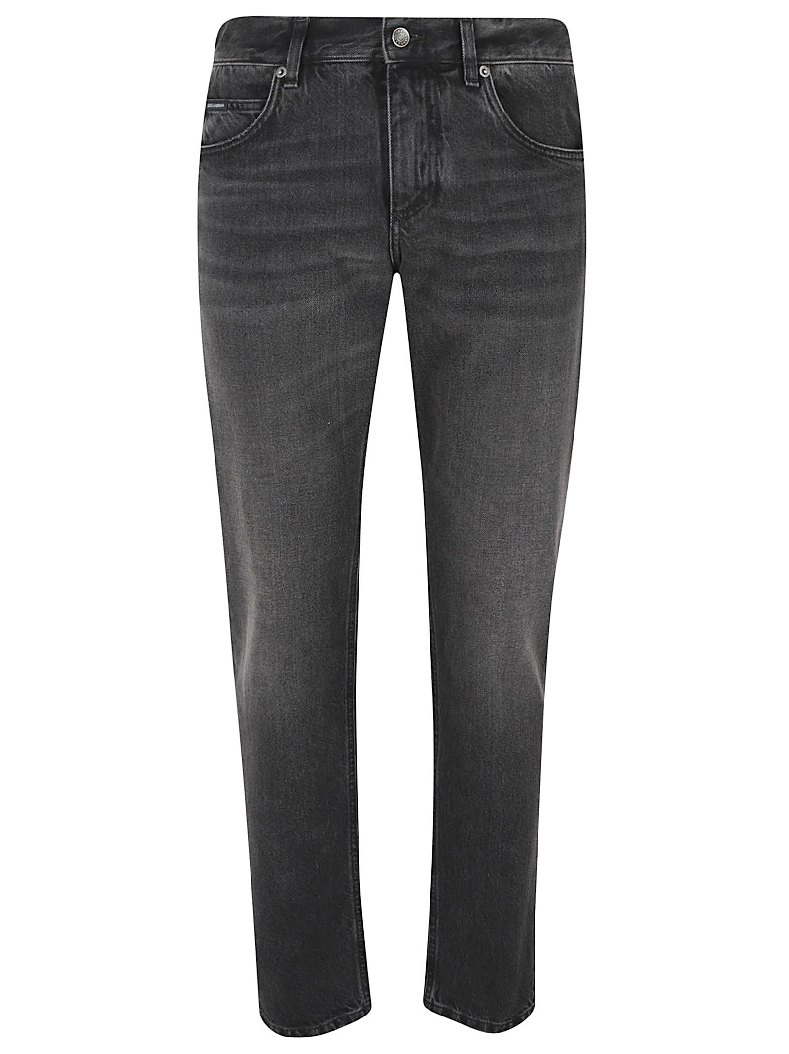 Slim-Fit Black Jeans With Five-Pocket Design