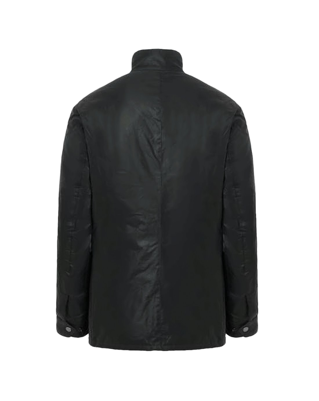 Structured Black Barbour Jacket with Snap Closures