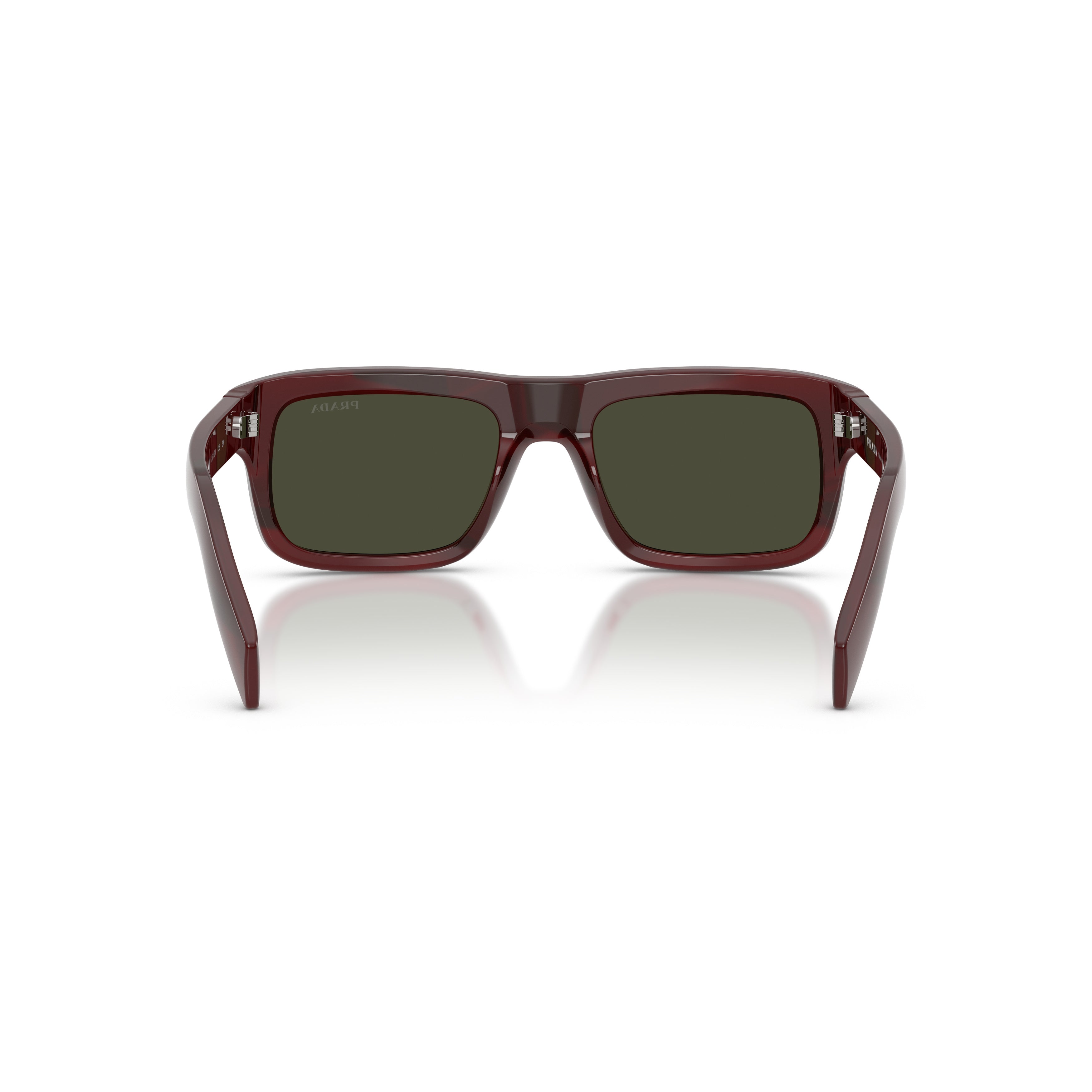 0pr D11s Thick Burgundy Rectangular Acetate Sunglasses