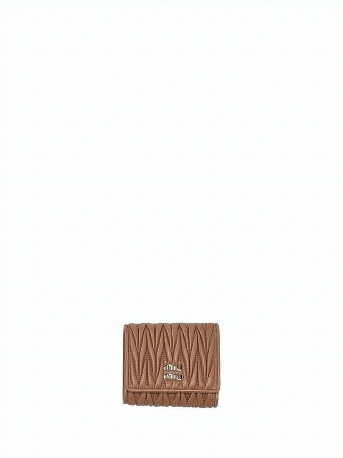 Compact Brown Nappa Leather Wallet
