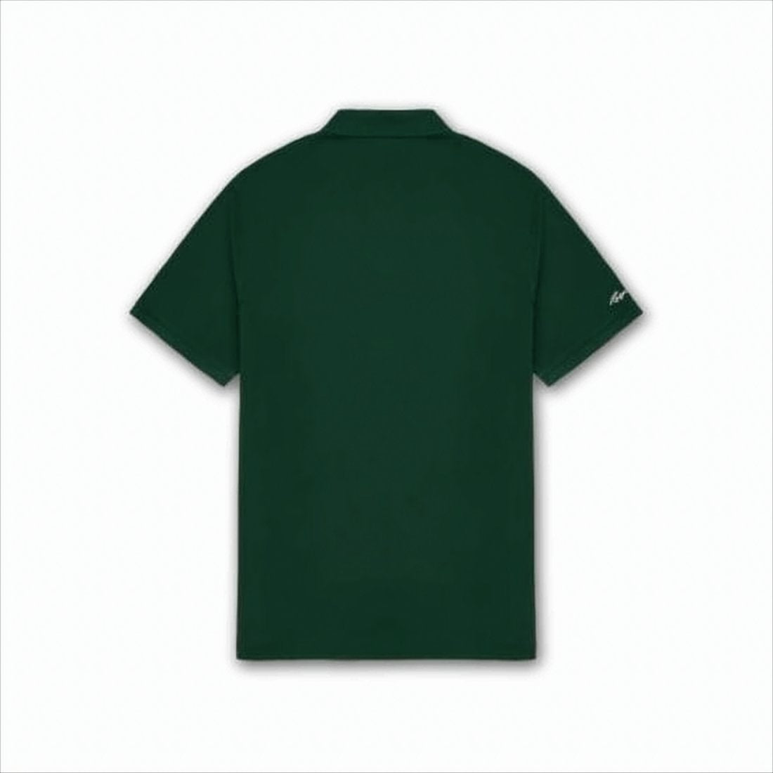 Solid Green Polo Shirt With Contrast Logo