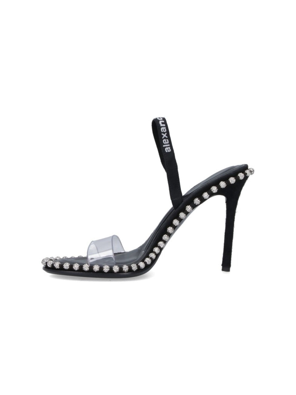 "Nova" Sandals – Black With Crystals