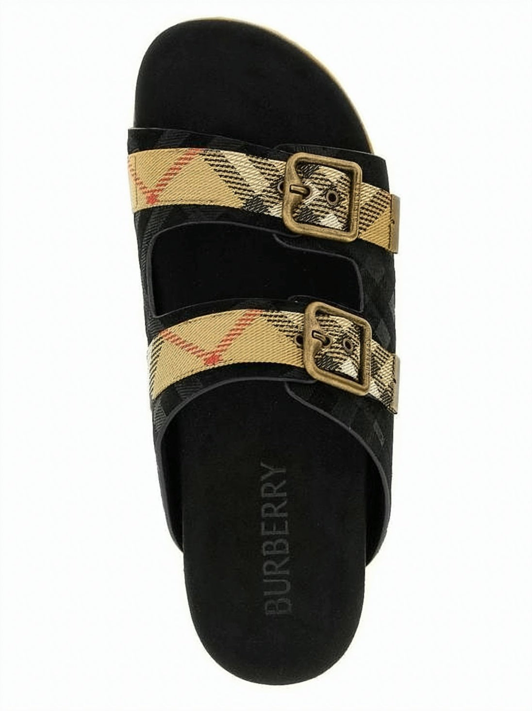 Classic Check Pattern Suede Sandals