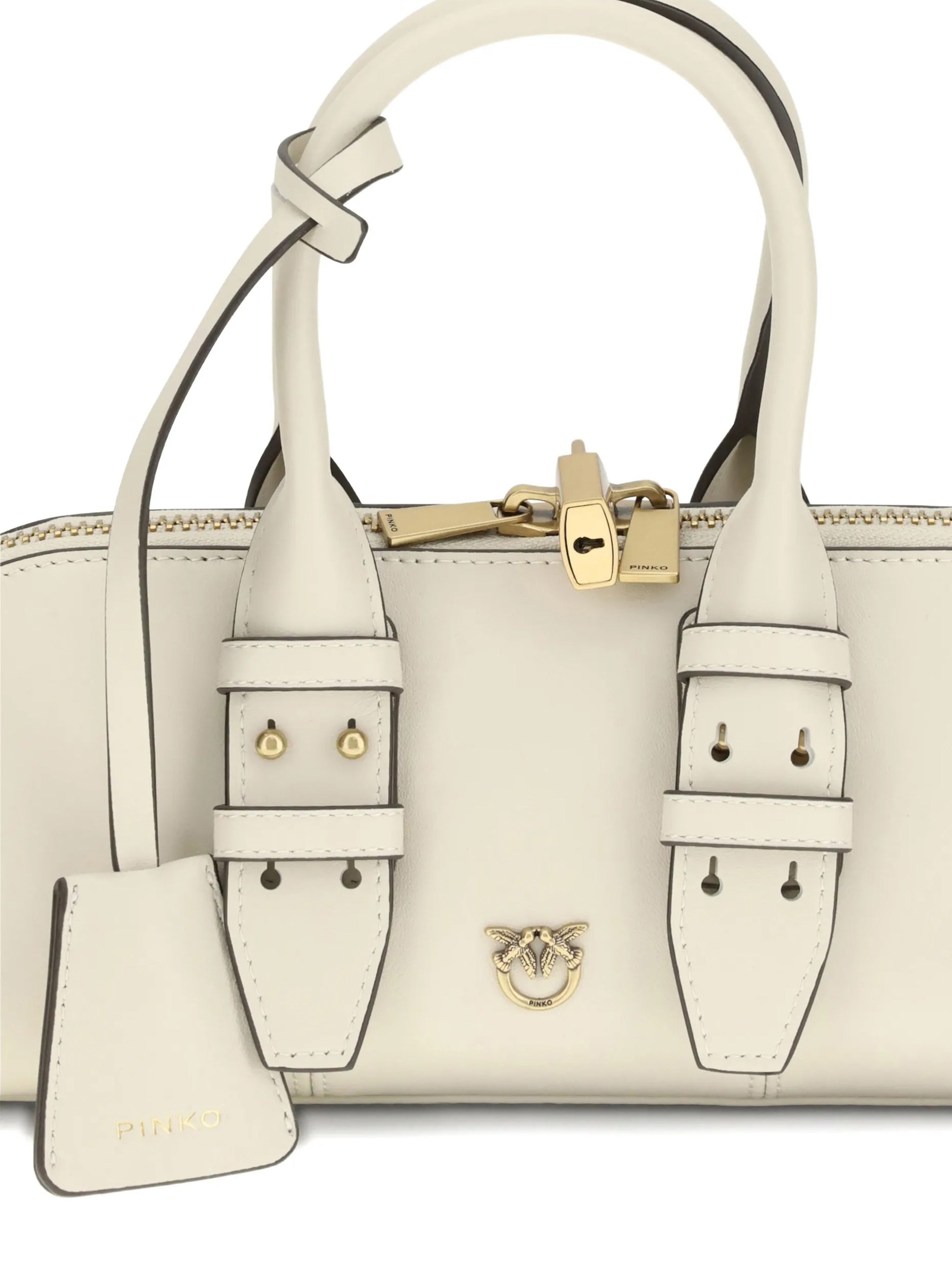 White Bowling Bag Horizontal Synthetic Handbag