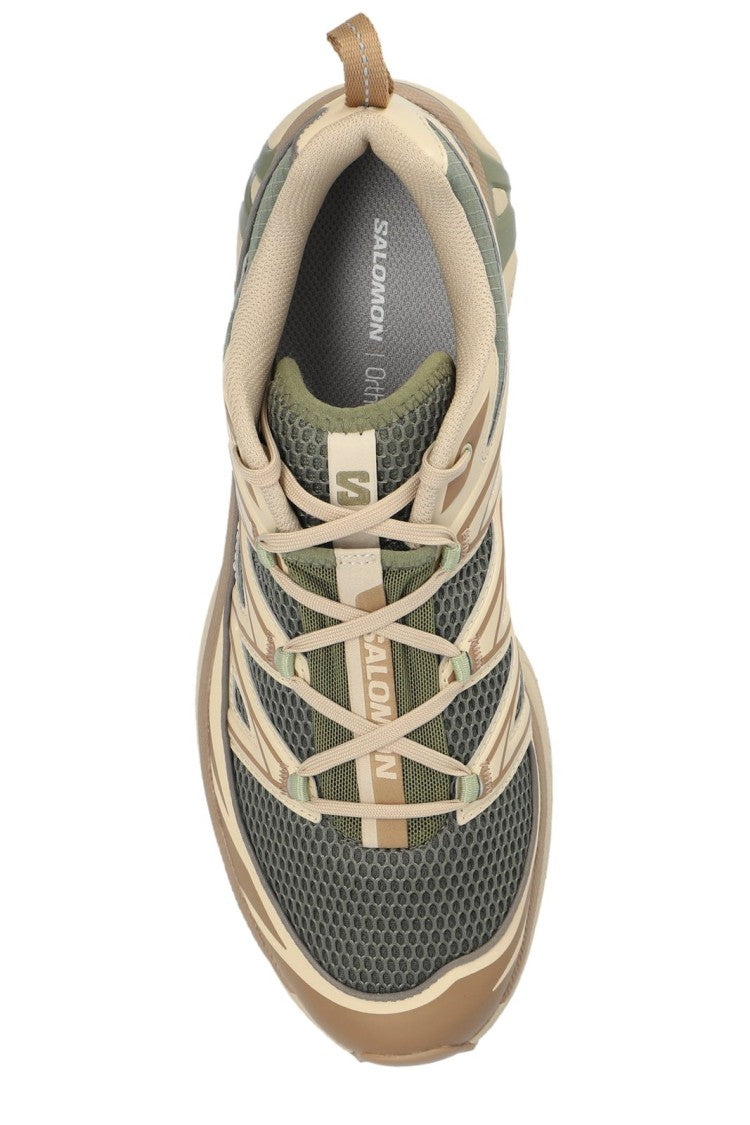 Low-Profile Green Sneakers With Breathable Mesh And Rugged Sole