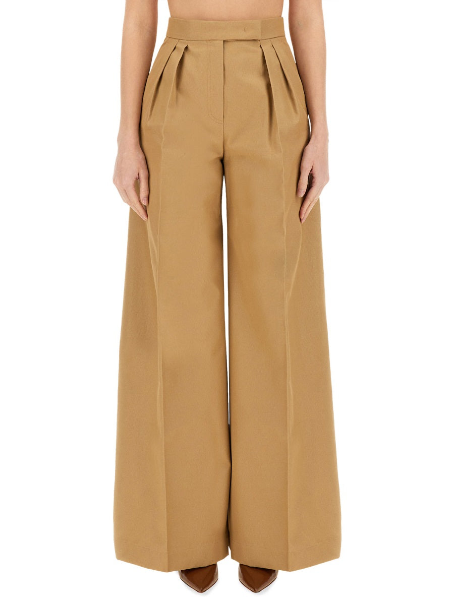 Flowing High-Waist Wide Leg Pants Crafted from Cotton