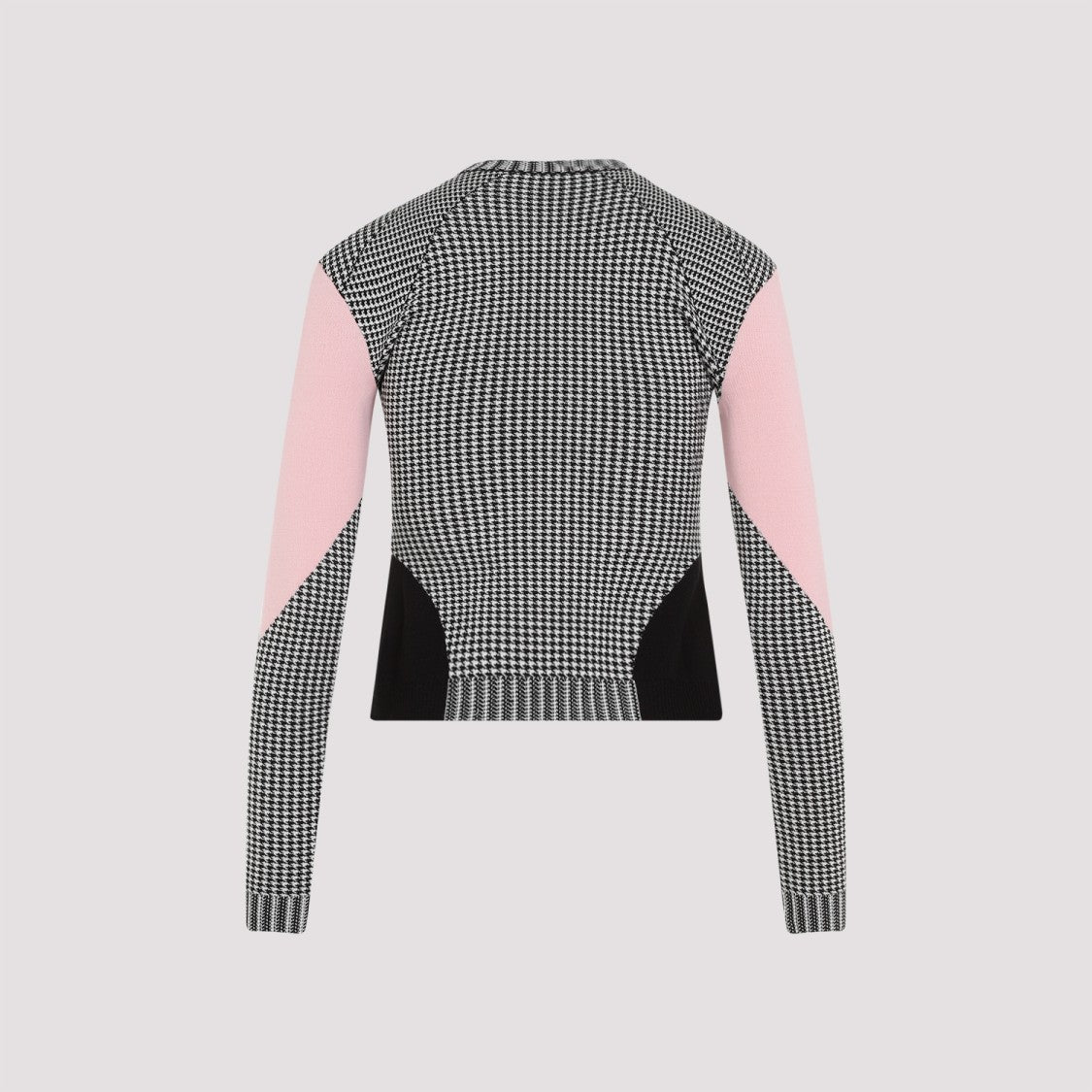 Black White Pink Wool Pullover
