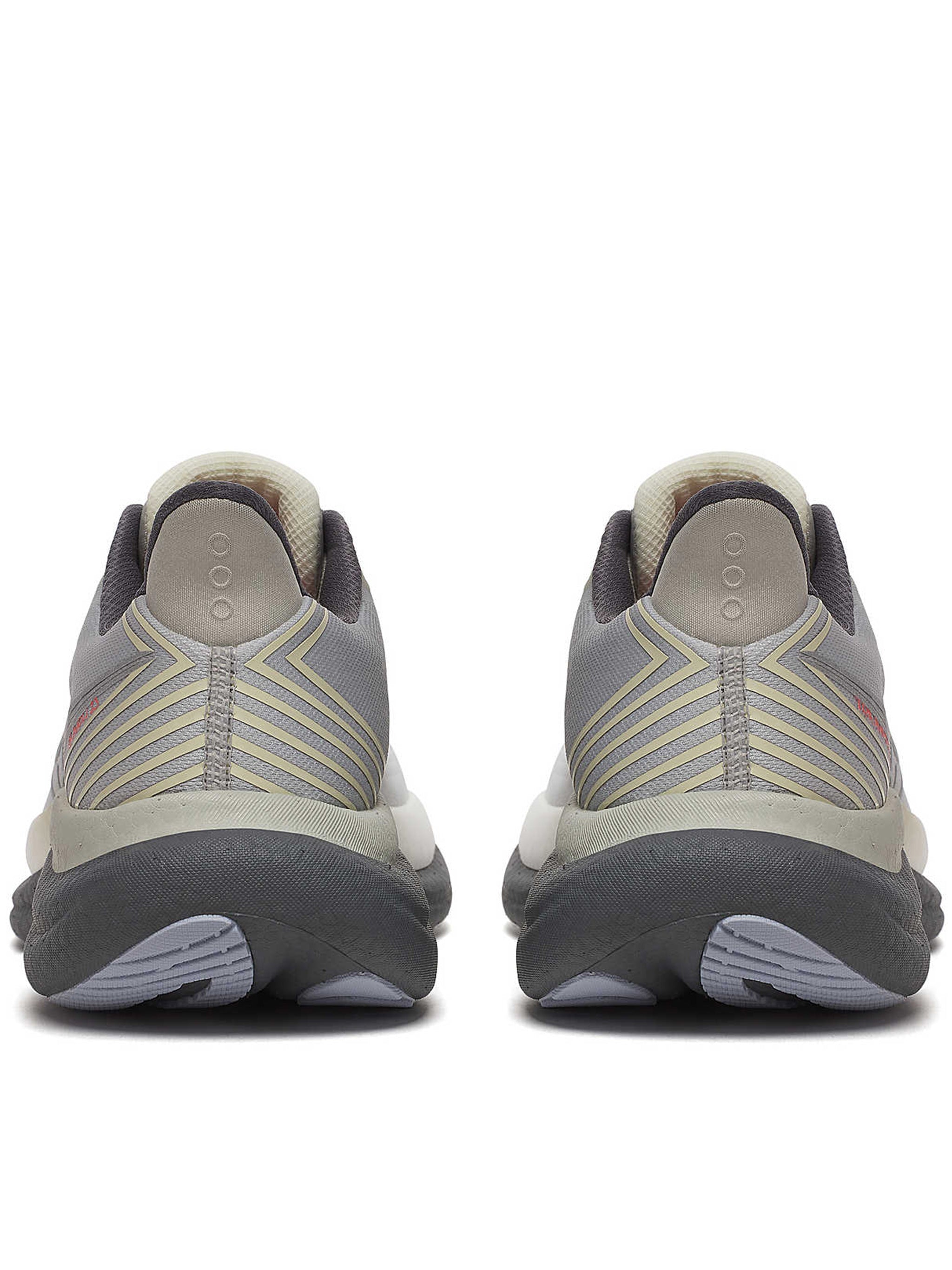 Light Grey Mesh Running Shoes with Cushioned Midsole