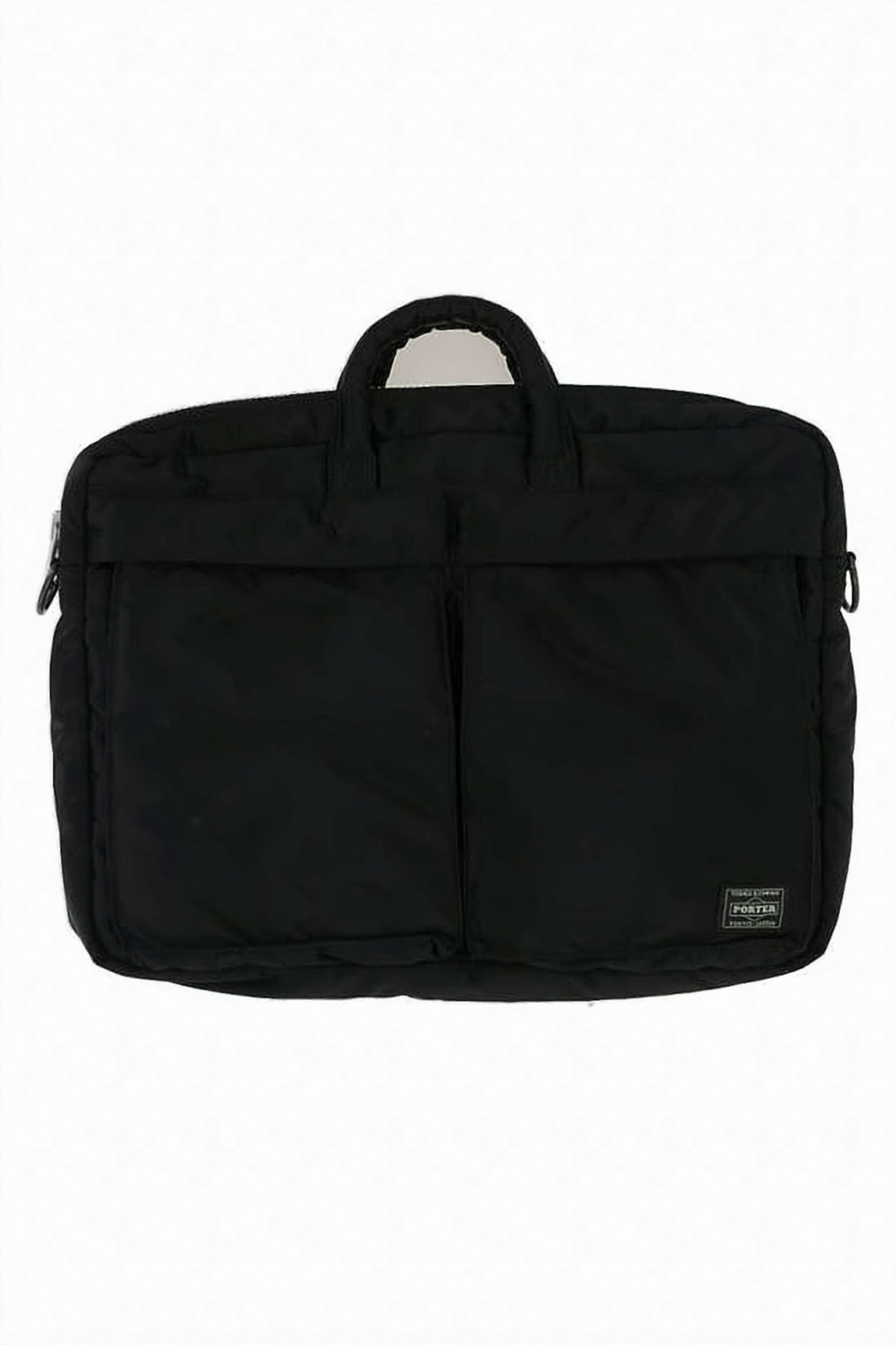 Dual-Pocket Nylon Document Bag with Detachable Shoulder Strap