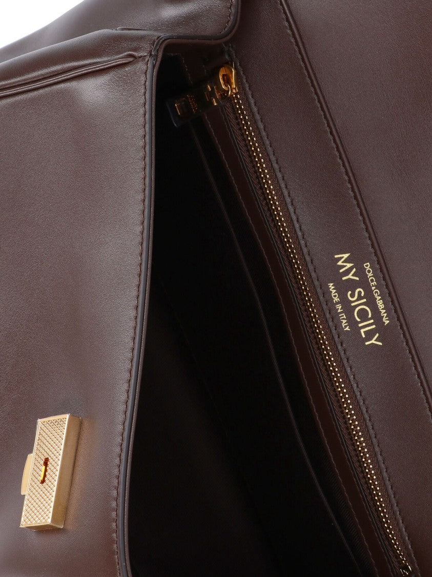 "My Sicily" Top Handle Bag – Brown