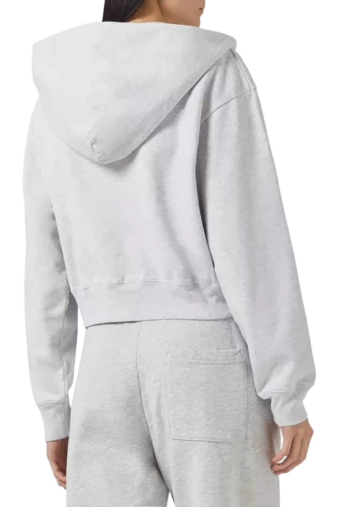 Cropped Hoodie with Front Zipper
