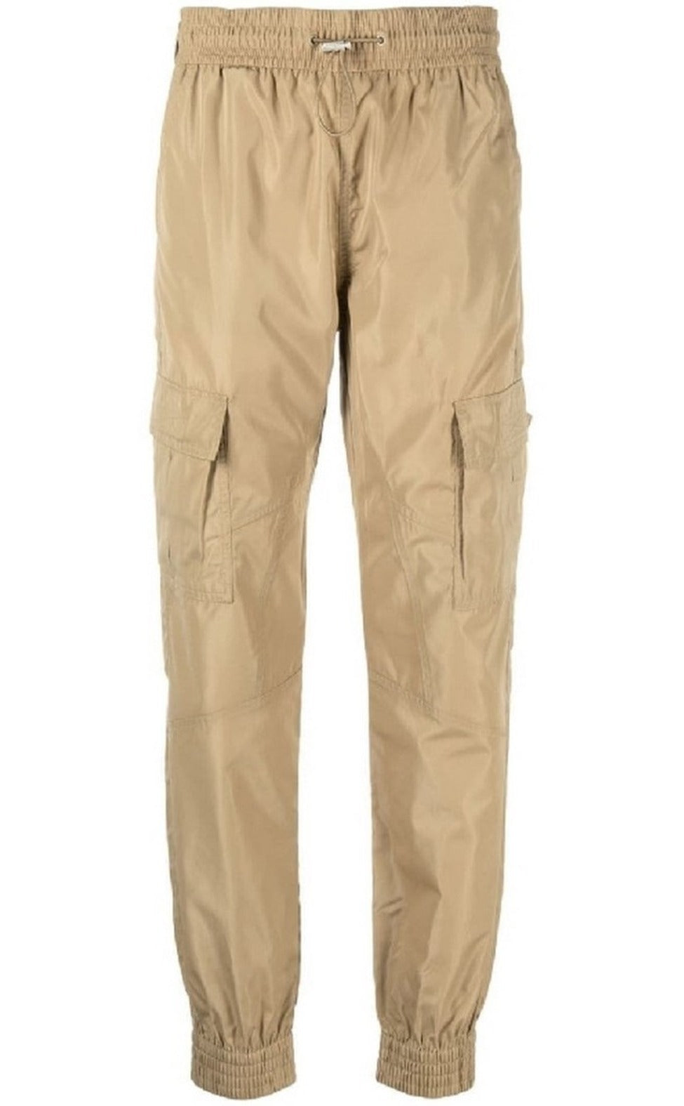 Cargo Trousers With Elastic Waistband And Functional Pockets